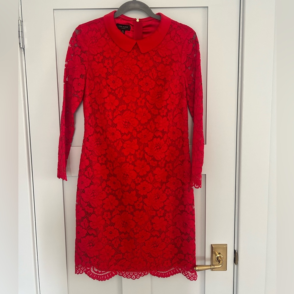 Ted Baker Like New Red Lace dress